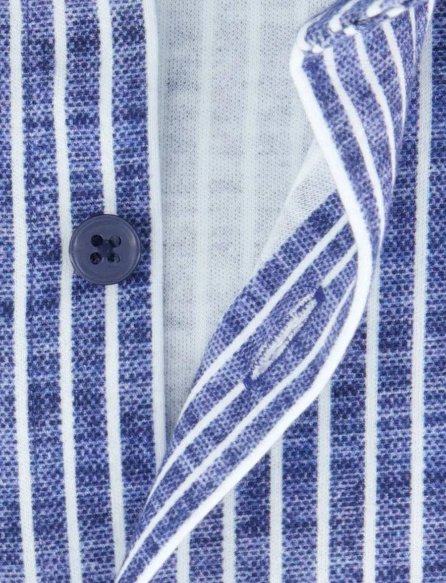 Desoto overhemd donkerblauw gestreept