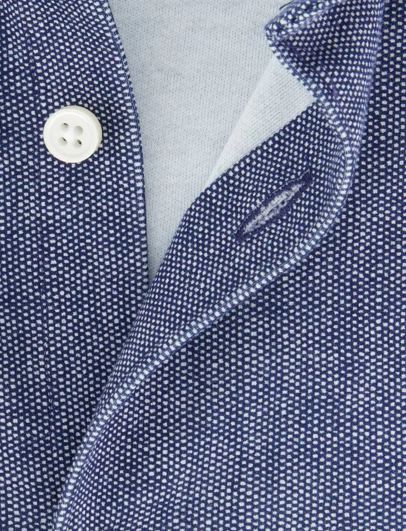 Desoto korte mouw overhemd jersey navy
