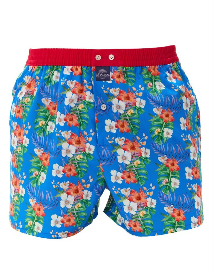 Mc Alson boxershort blauw bloemen