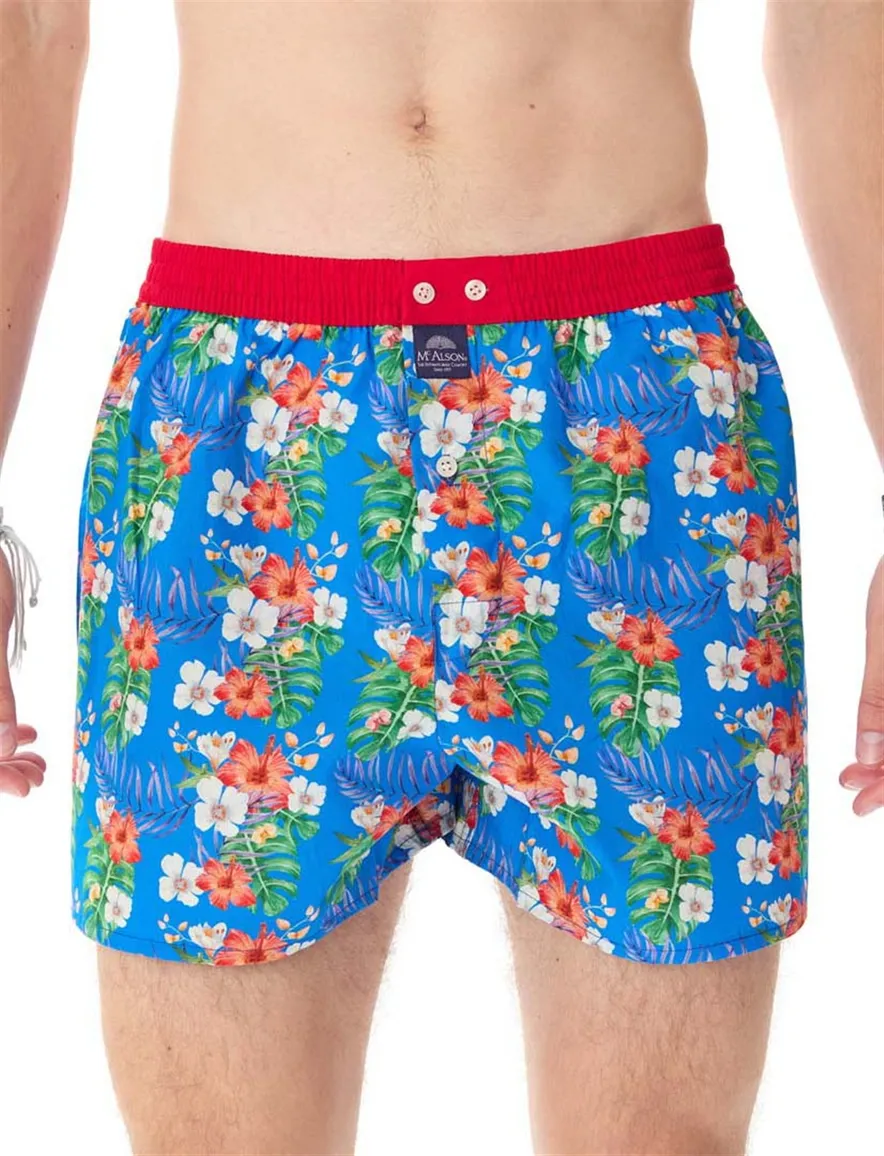 Mc Alson boxershort blauw bloemen