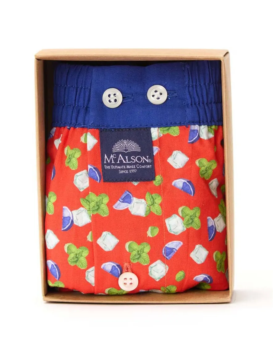 Mc Alson boxershort rood geprint