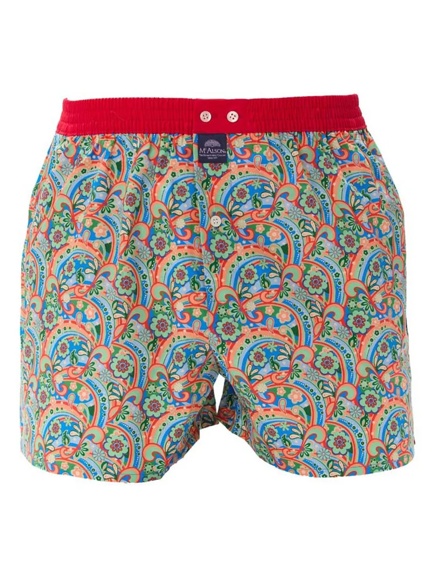 Mc Alson boxershort geprint rood multicolor katoen