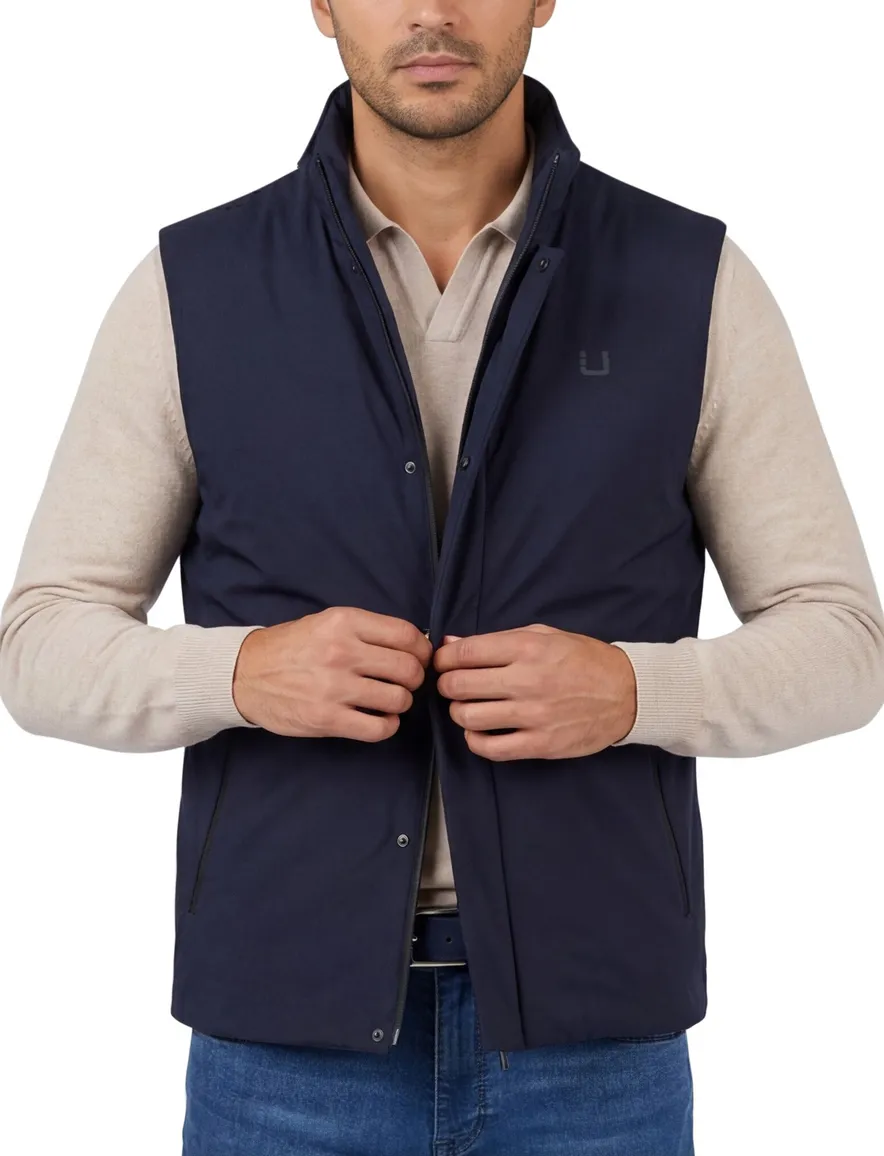 UBR bodywarmer effen donkerblauw normale fit