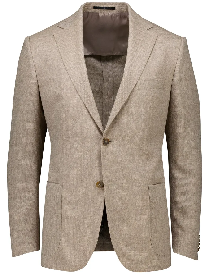 Dressler Colberts beige gemêleerd Regular Fit