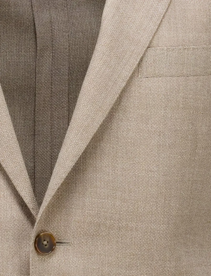 Dressler Colberts beige gemêleerd Regular Fit