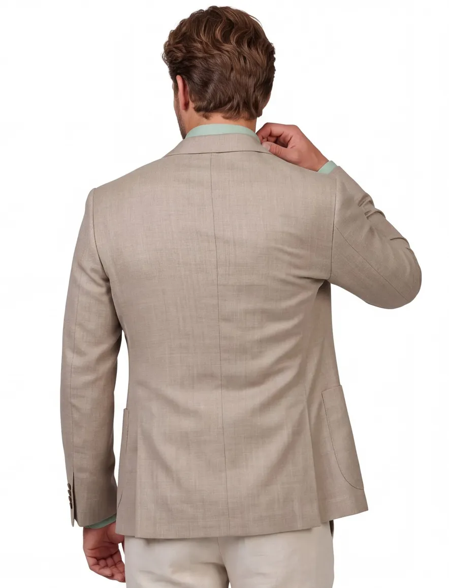 Dressler Colberts beige gemêleerd Regular Fit