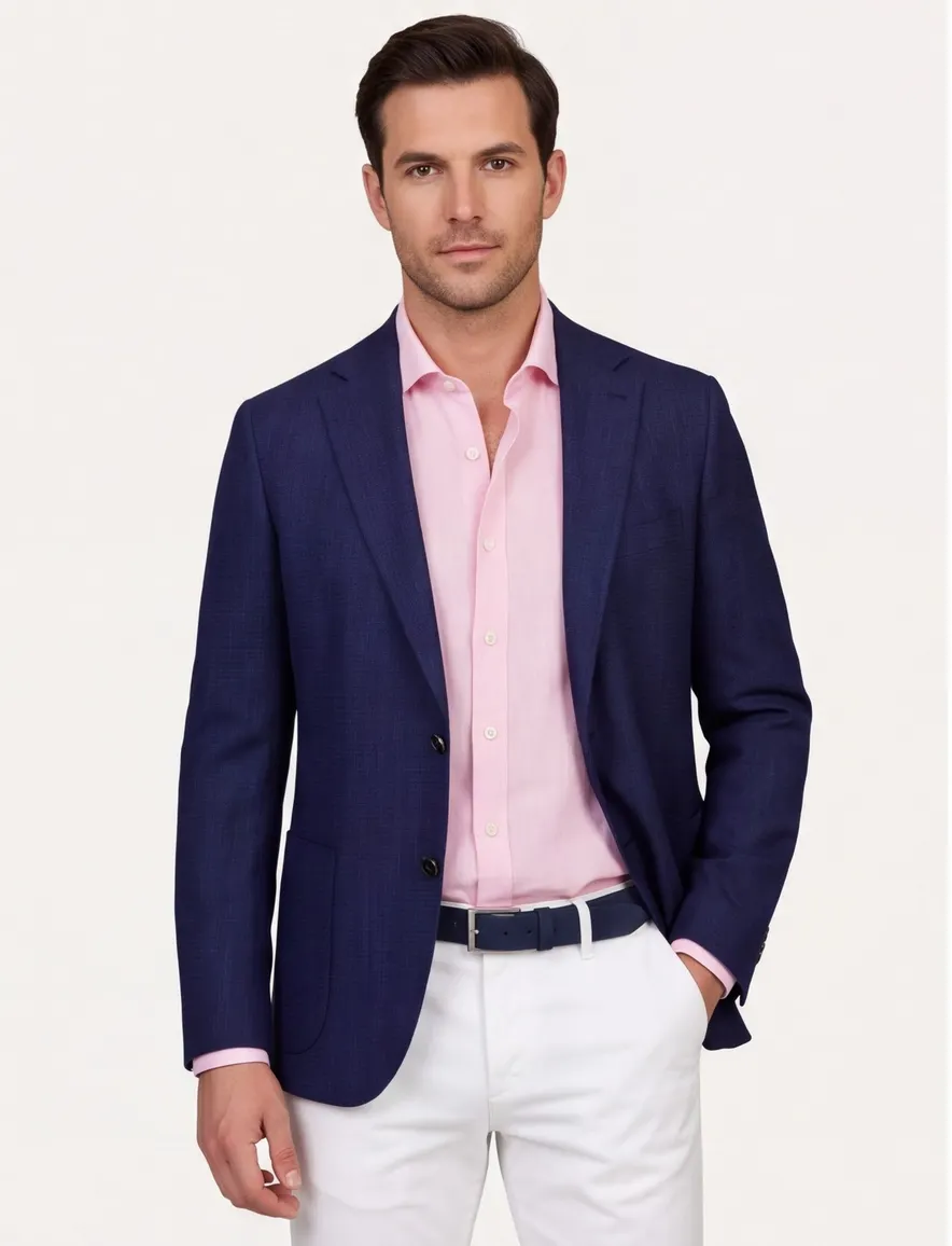 Dressler regular fit colbert donkerblauw