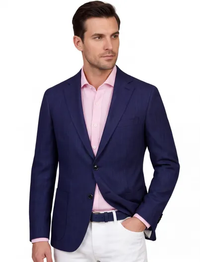 Dressler Dressler regular fit colbert donkerblauw