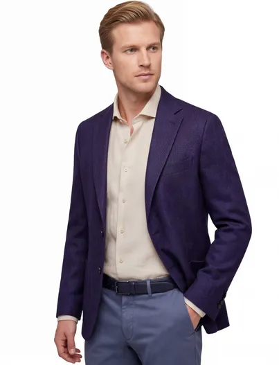 Dressler Dressler Colbert donkerblauw linnen