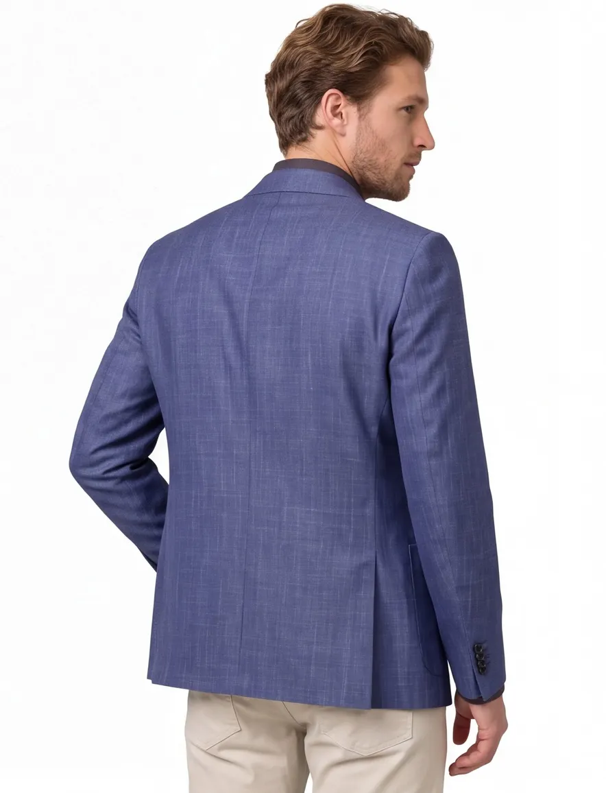 Dressler Colberts gemêleerd blauw Regular Fit