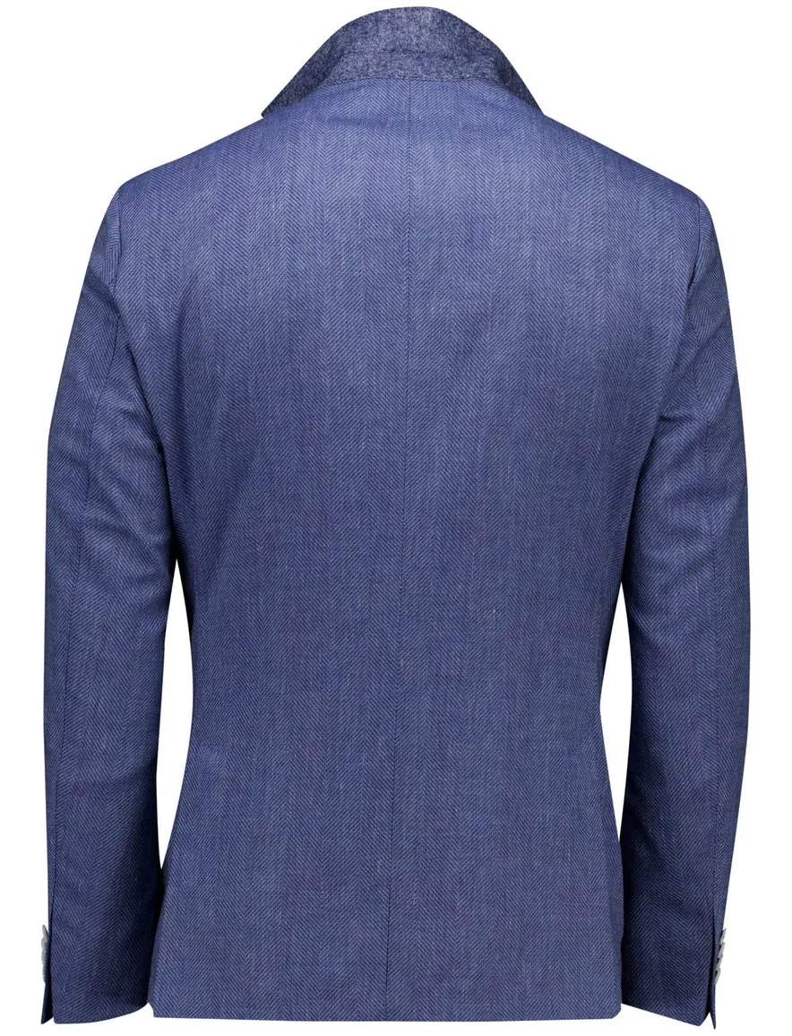 Dressler regular fit colbert blauw