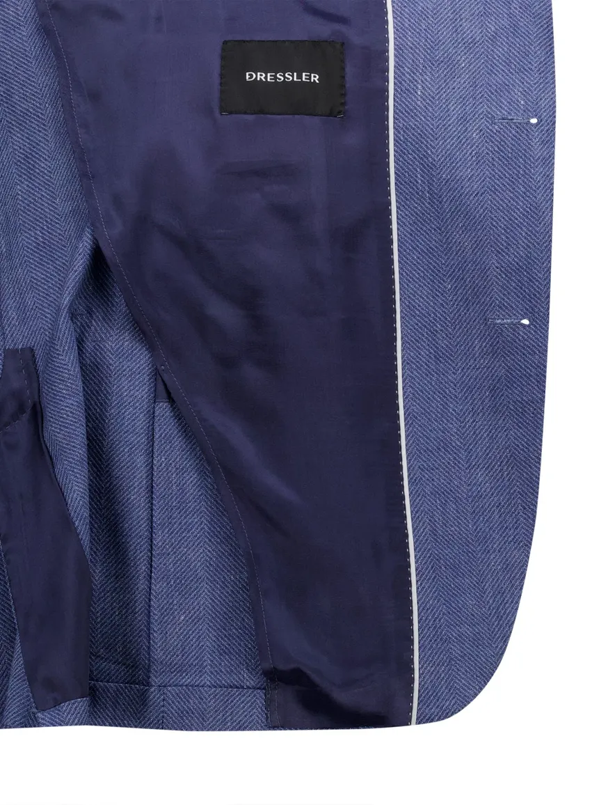 Dressler regular fit colbert blauw
