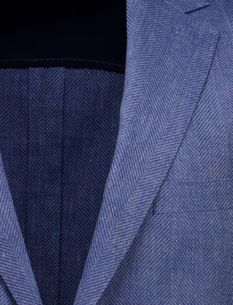 Dressler regular fit colbert blauw