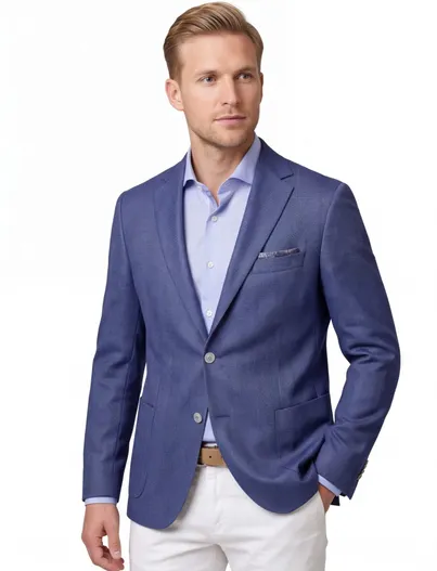 Dressler Dressler regular fit colbert blauw