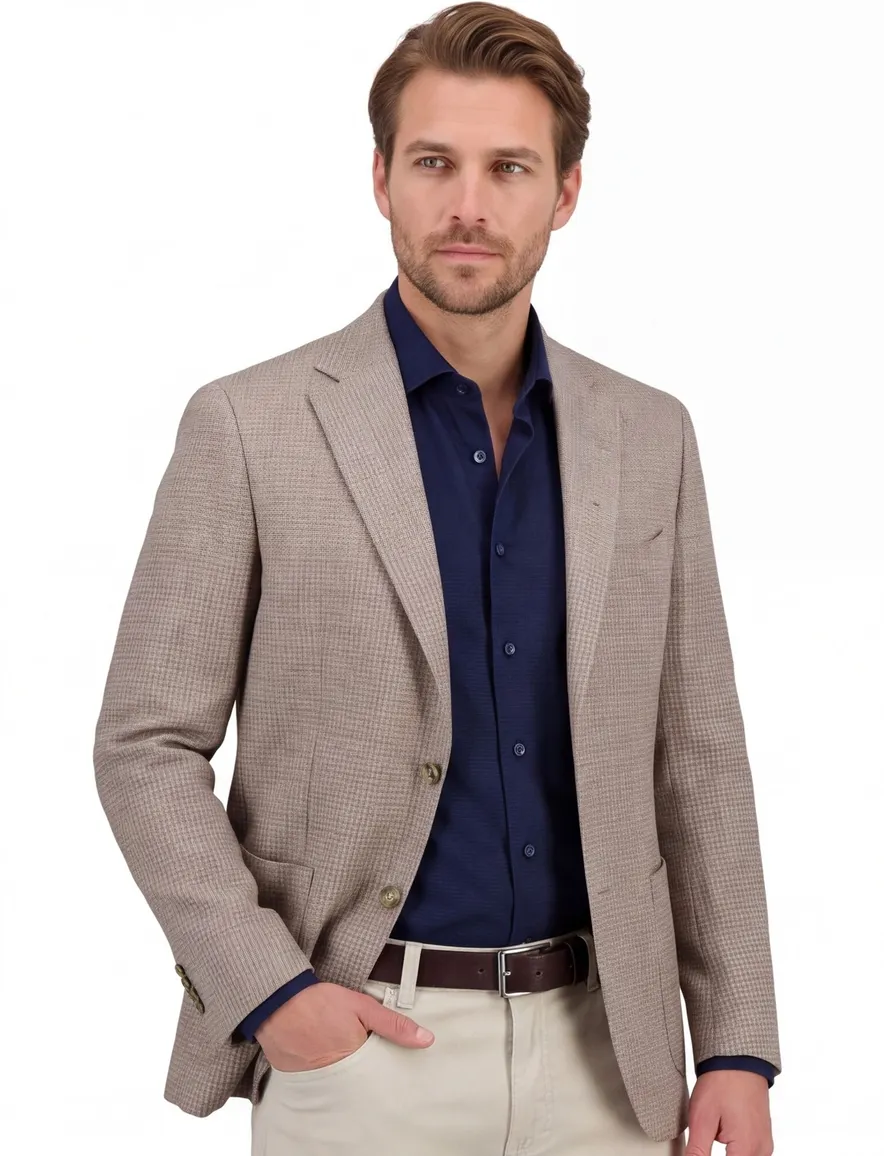 Dressler Colbert geruit beige