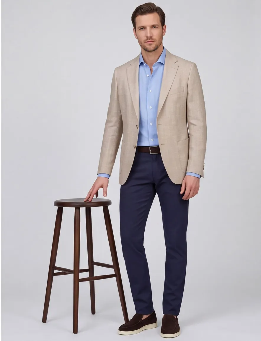Dressler colbert SC-Hendrik beige normale fit