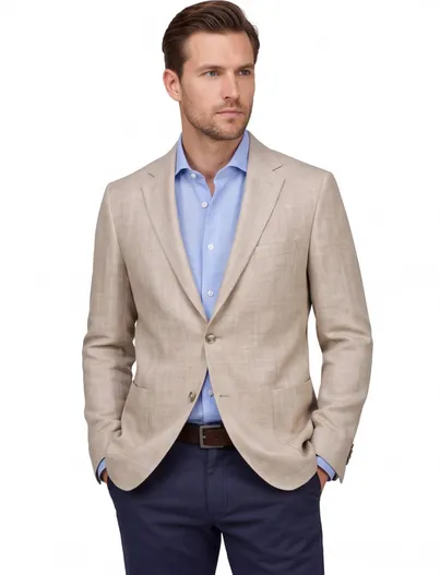 Dressler Dressler colbert SC-Hendrik beige normale fit