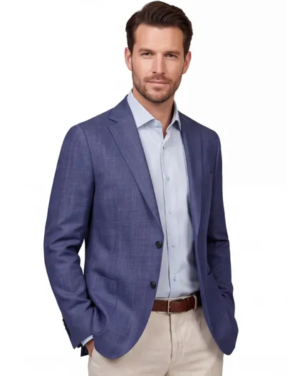 Dressler Eduard Dressler shaped fit colbert blauw wol