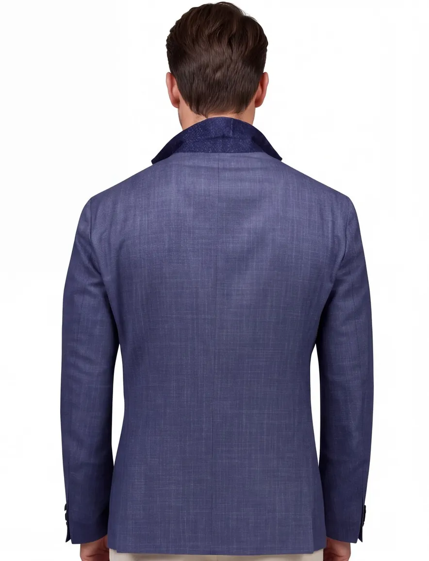 Eduard Dressler shaped fit colbert blauw wol