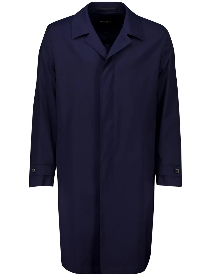 Dressler jas trenchcoat navy waterafstotend effen