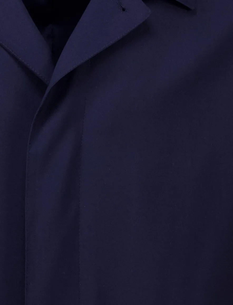 Dressler jas trenchcoat navy waterafstotend effen