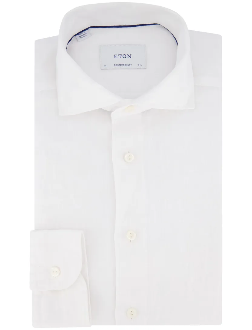 Eton linnen overhemd Contemporary wit