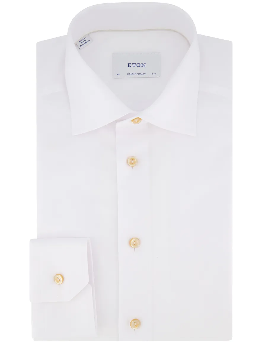 Eton overhemd Contemporary wit lange mouw