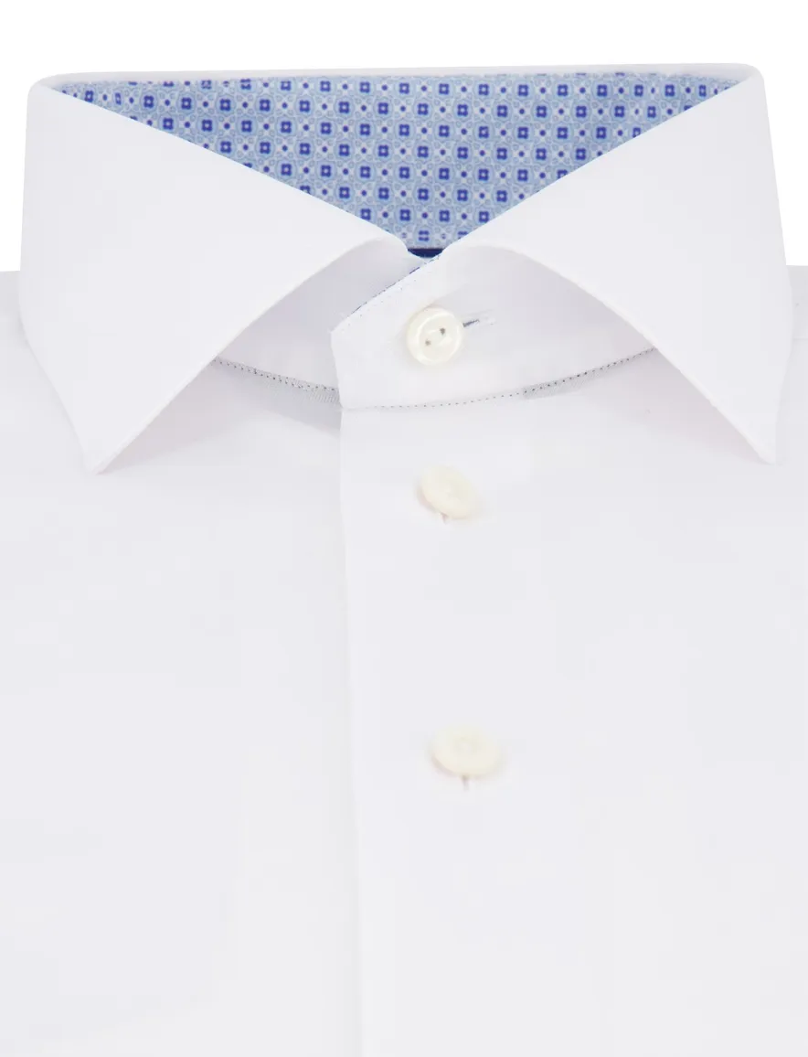 business overhemd wit Eton Classic Fit