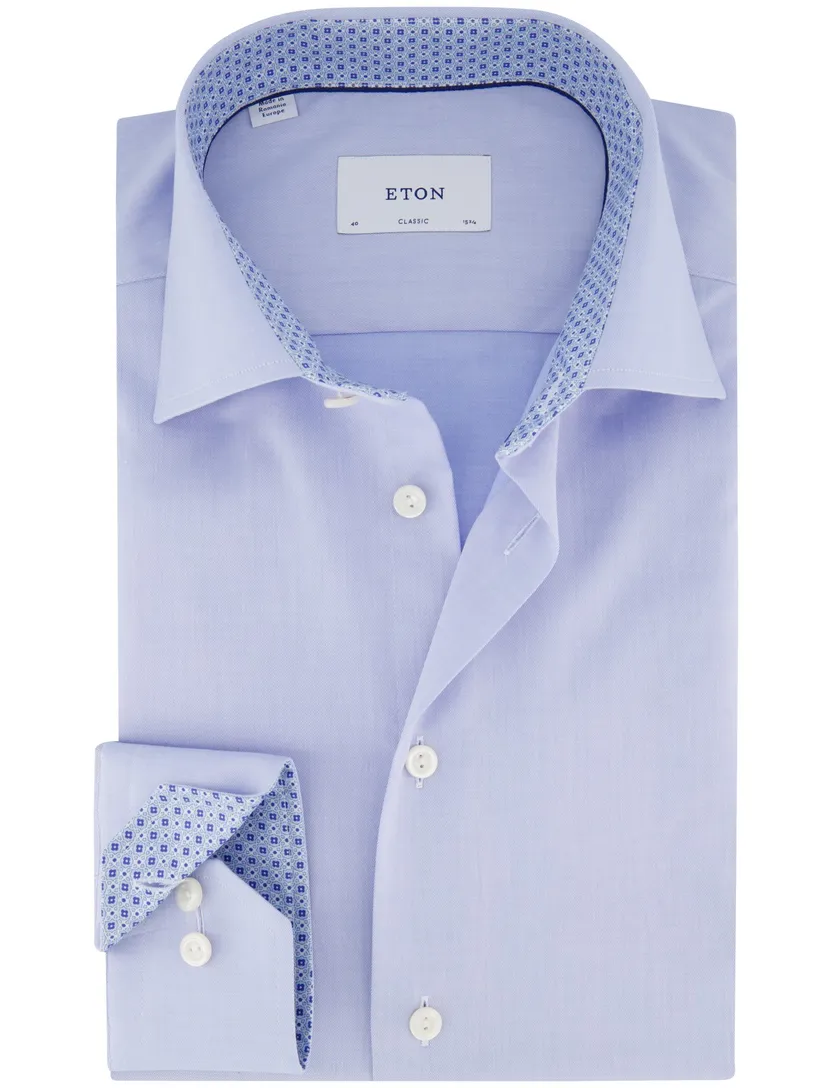 business overhemd Eton Classic Fit lichtblauw