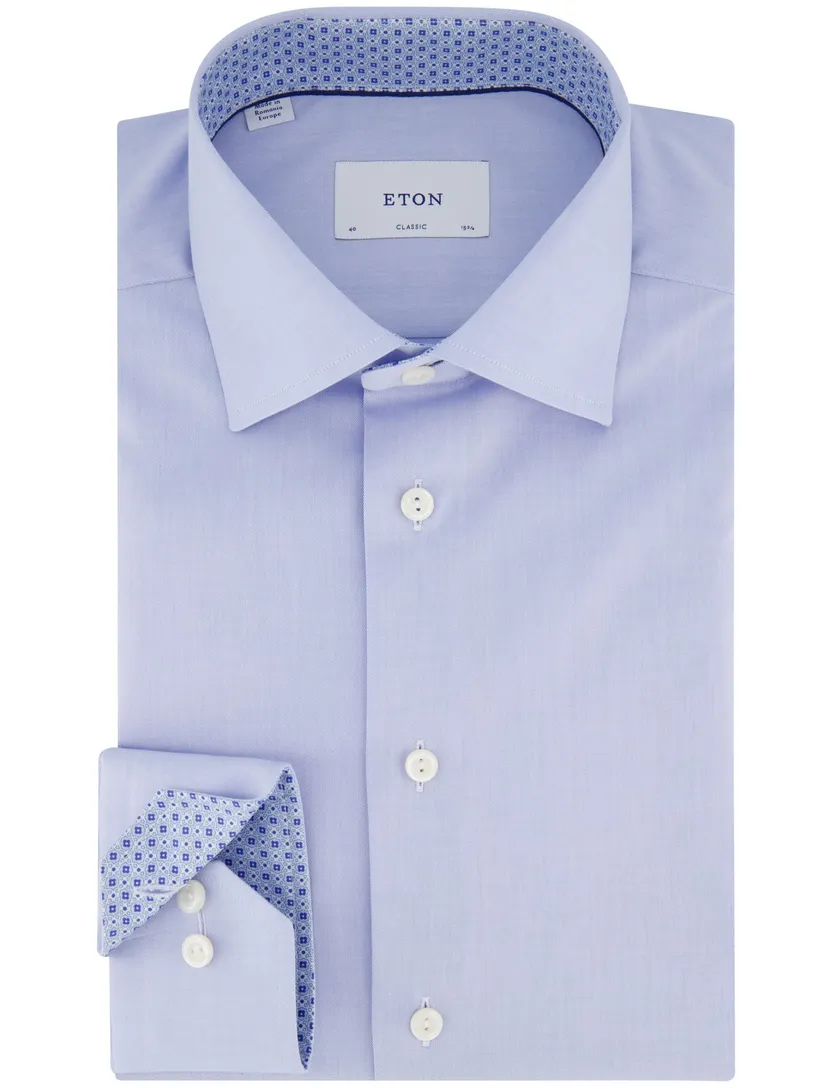 business overhemd Eton Classic Fit lichtblauw