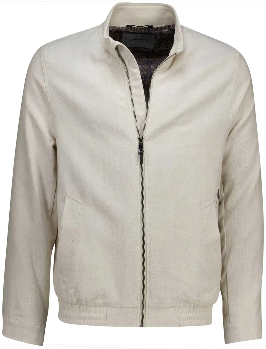 Pierre Cardin zomerjas beige katoen effen
