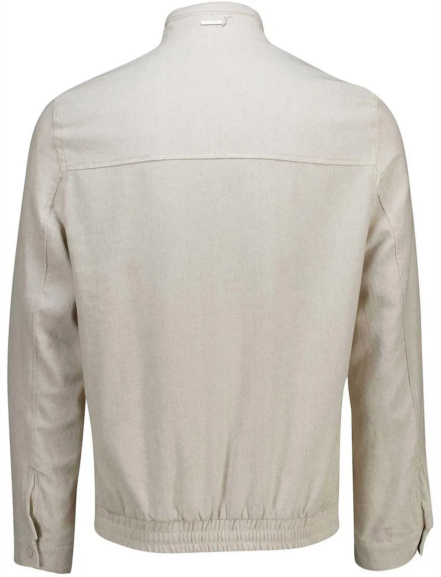Pierre Cardin zomerjas creme katoen effen