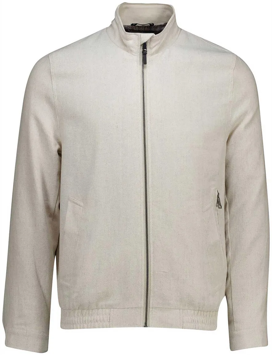 Pierre Cardin zomerjas creme katoen effen