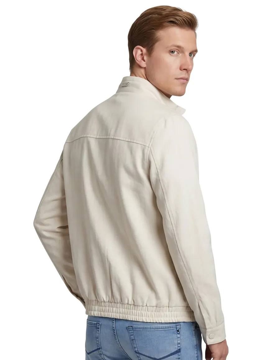 Pierre Cardin zomerjas beige katoen effen
