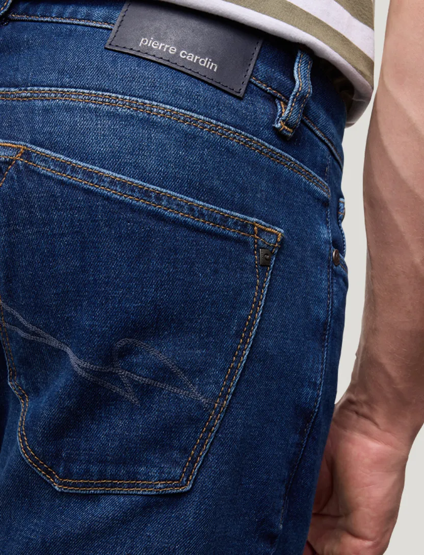 Donkerblauwe spijkerbroek Pierre Cardin Lyon Tapered