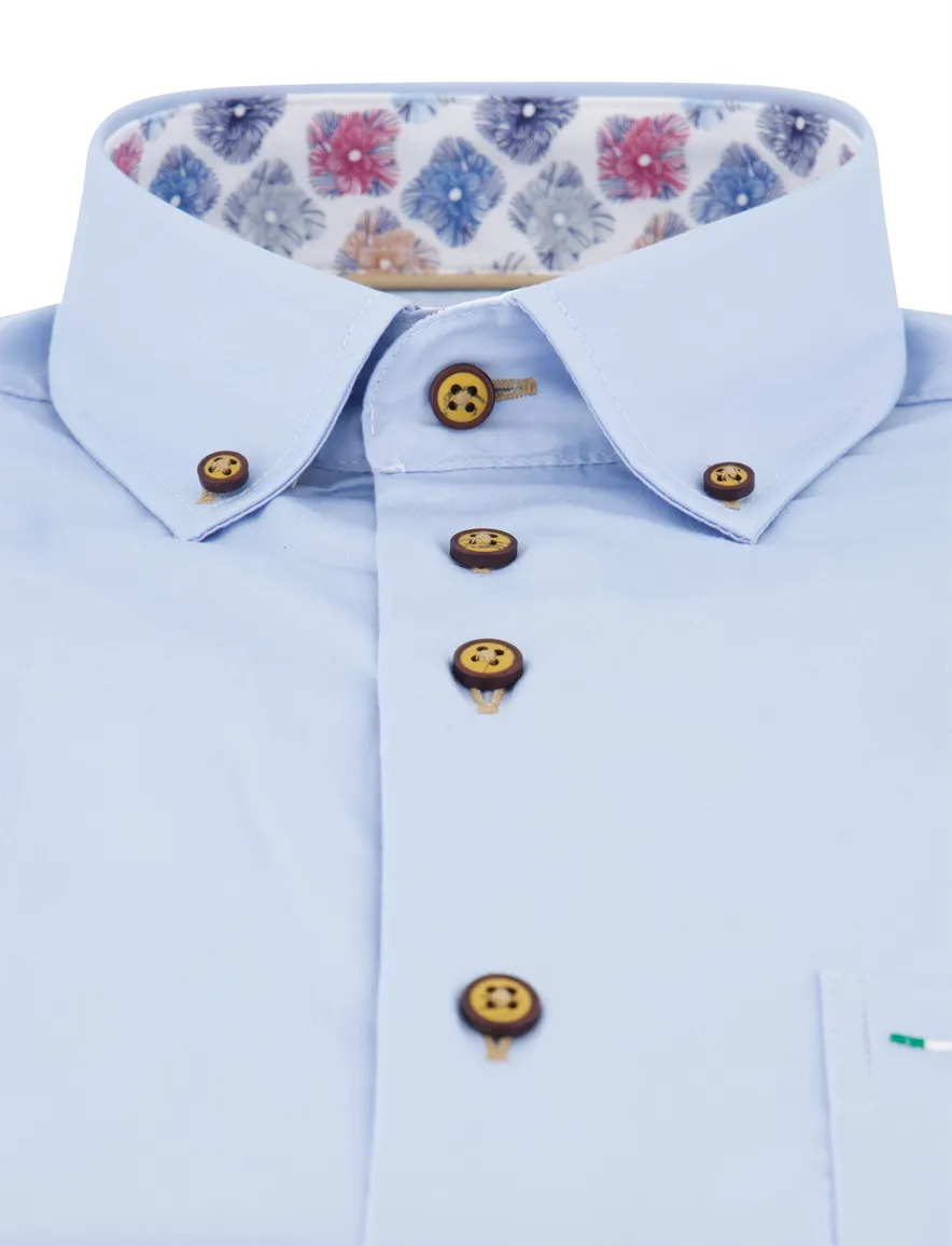 Portofino overhemd lichtblauw regular fit