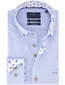 Portofino overhemd knitted blauw gemeleerd button-down