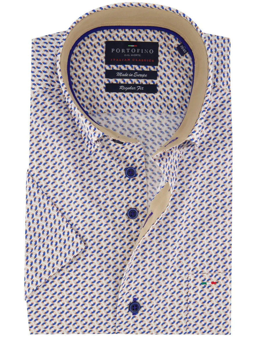 Portofino overhemd Regular Fit blauw