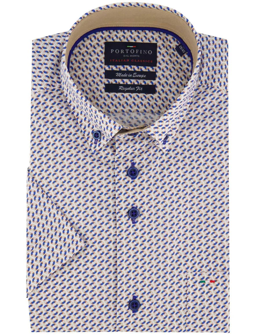 Portofino overhemd Regular Fit blauw