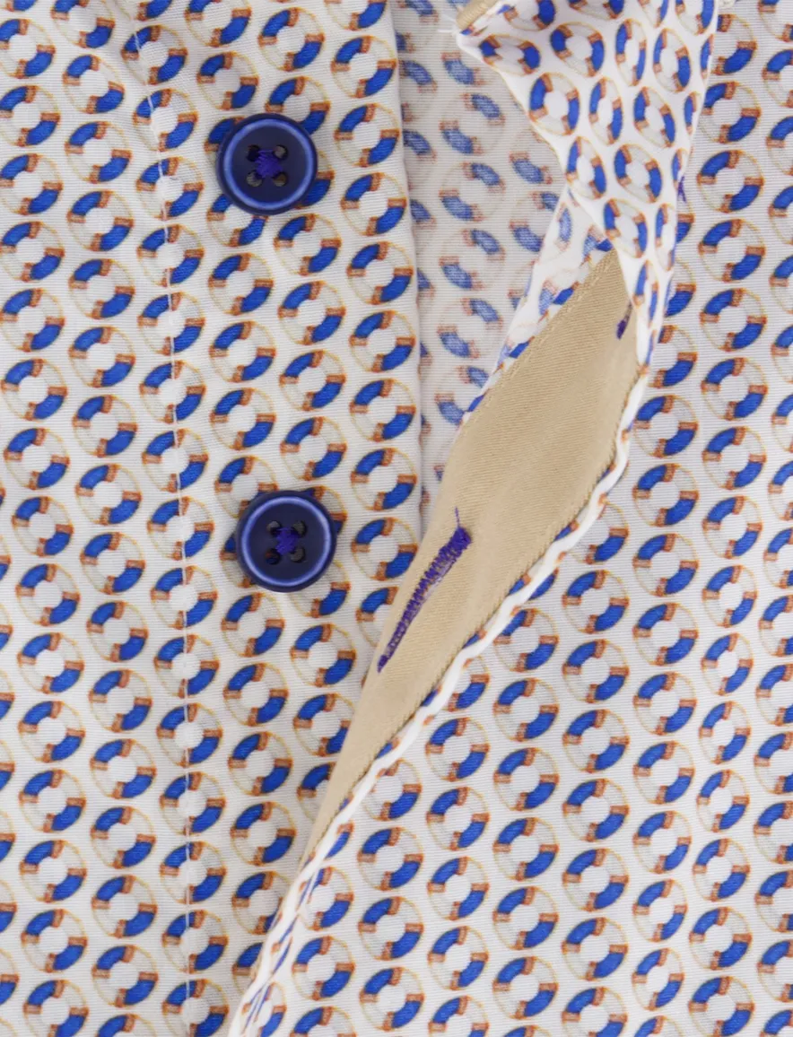 Portofino overhemd Regular Fit blauw