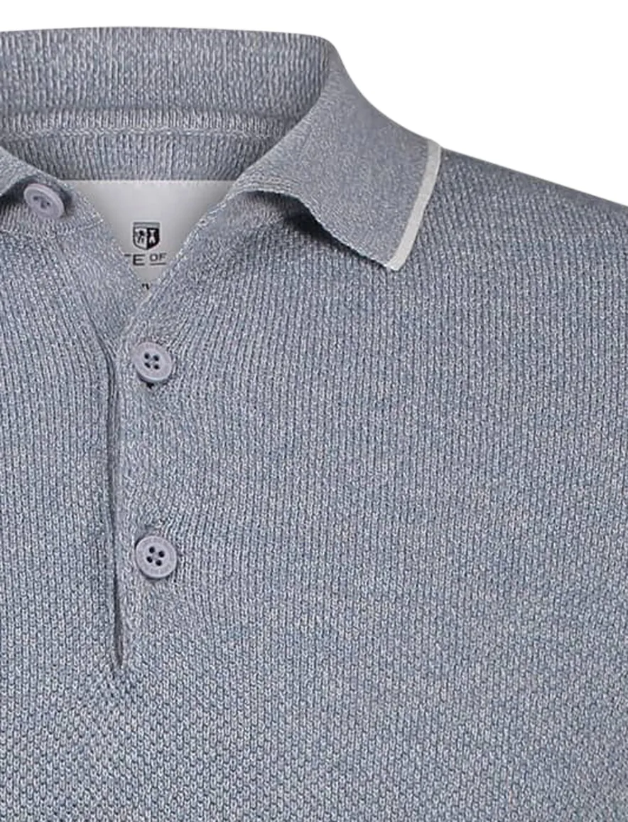 State of Art polo blauw grijs