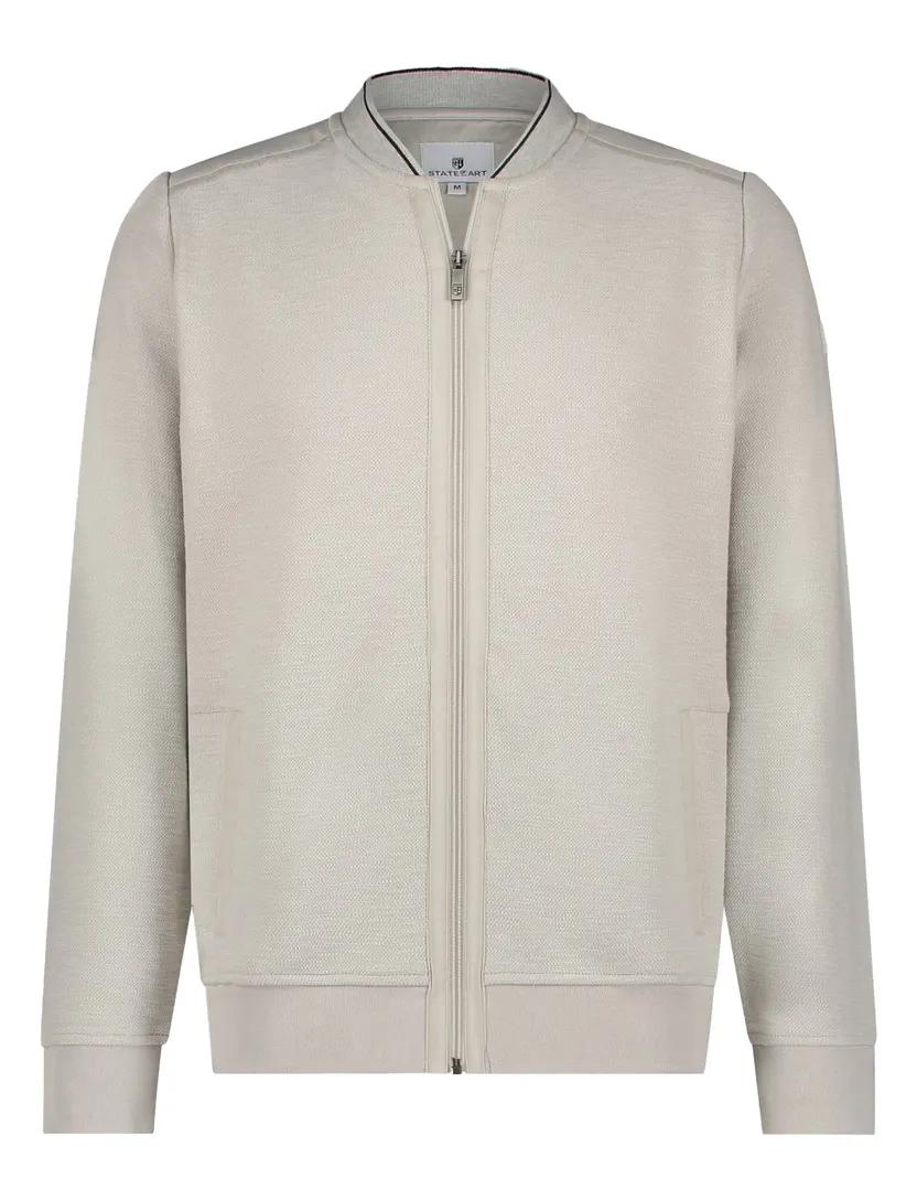 State of Art Vest creme effen met rits