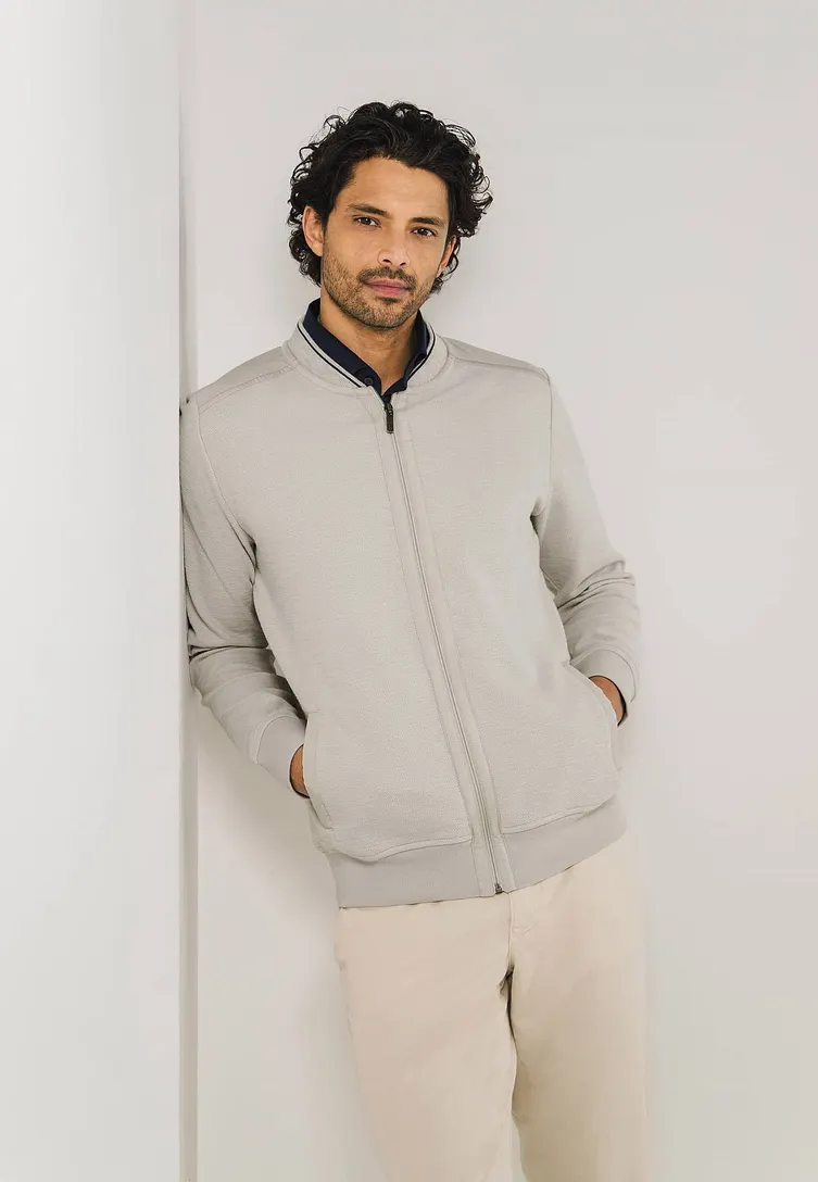 State of Art Vest creme effen met rits