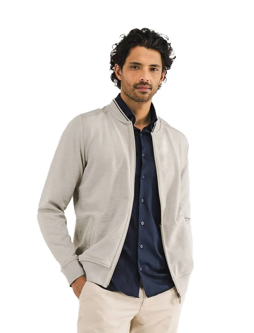 State of Art Vest creme effen met rits