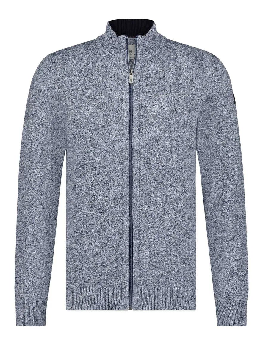 State of Art vest blauw melange