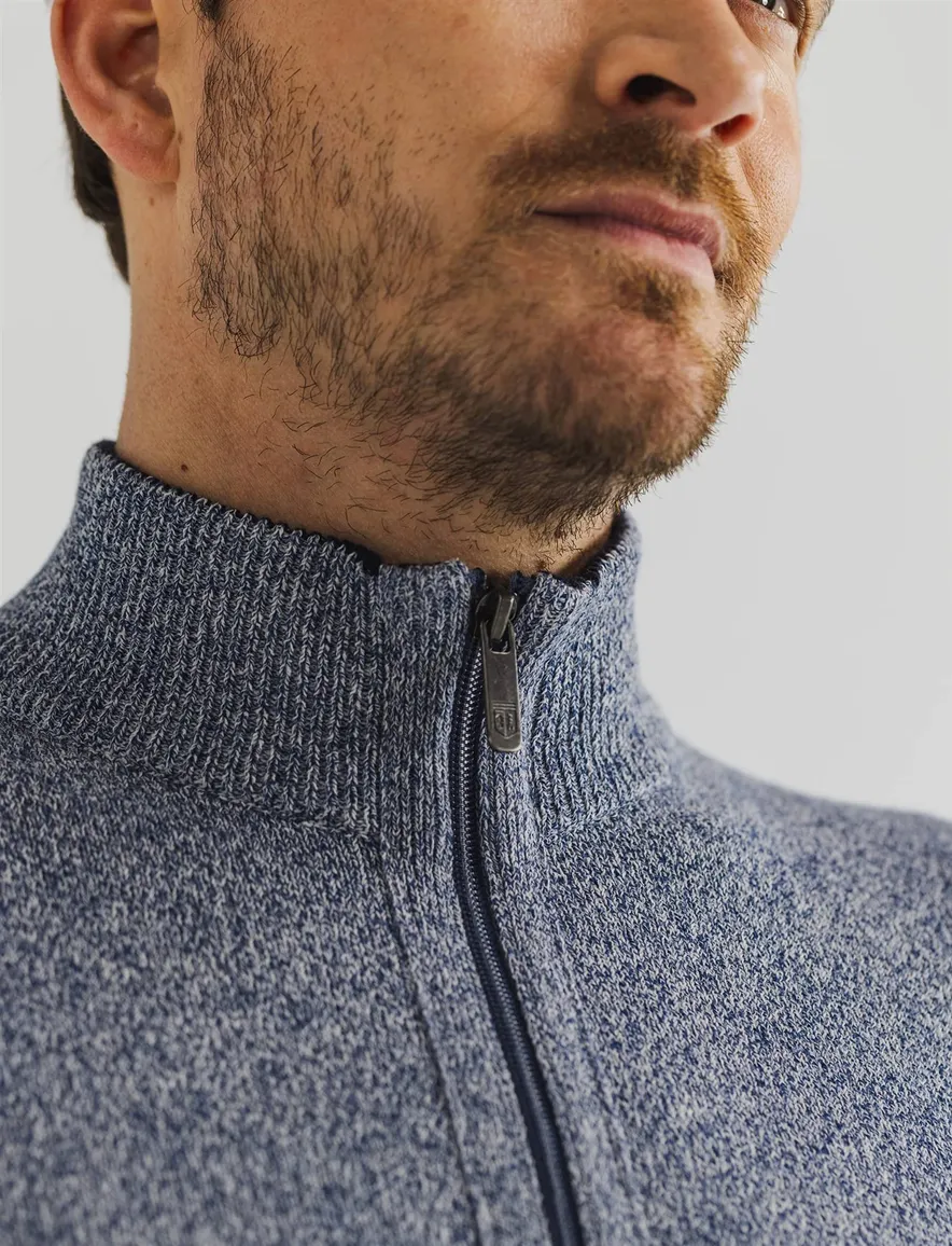 State of Art vest blauw melange