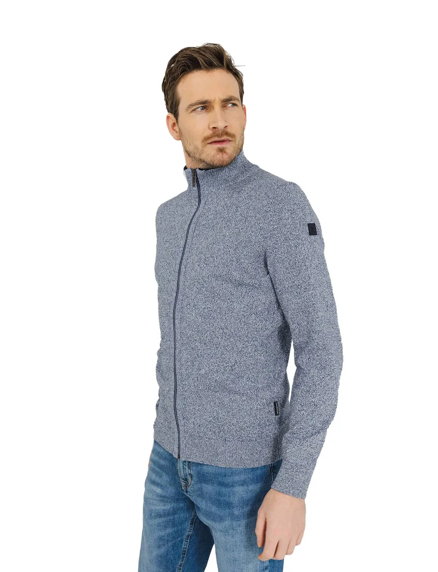 State of Art vest blauw melange