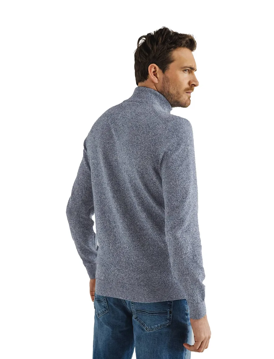 State of Art vest blauw melange