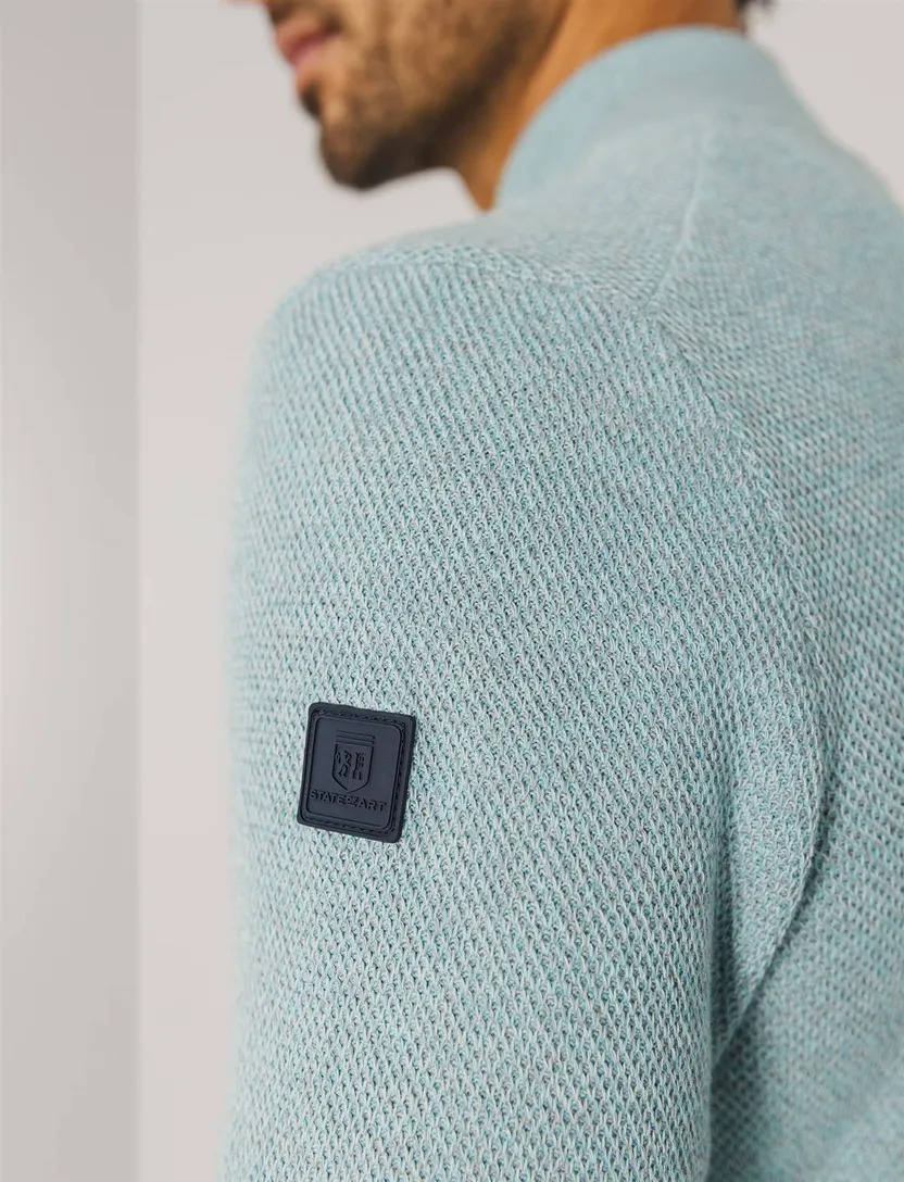 State of Art vest blauw melange