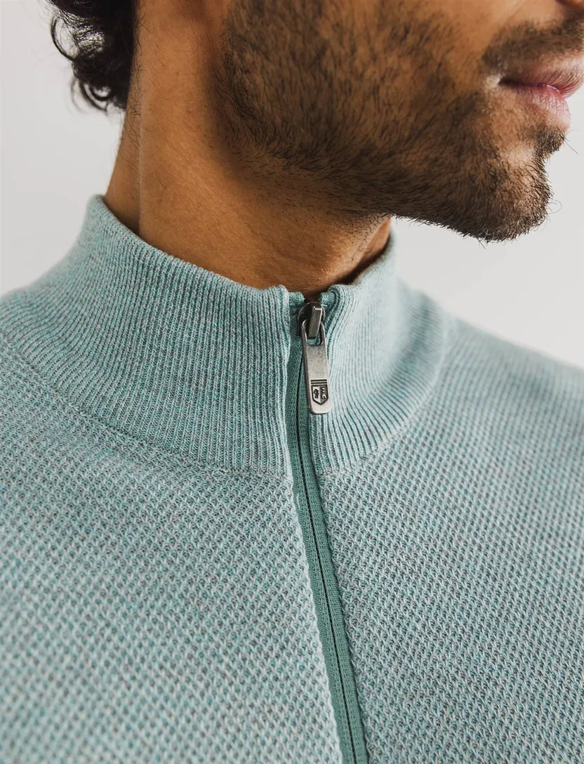 State of Art vest blauw melange